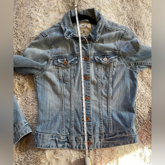 +FREE🎁  Y2K H&M L.O.G.G. Light Colored Tailor Cut Jean jacket - size 4 - Picture 11 of 16